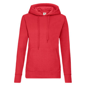 Lady-Fit Hooded Sweat 80/20 Red XS