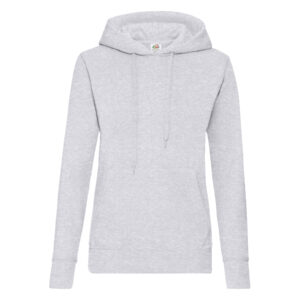 Lady-Fit Hooded Sweat 80/20 Heather Grey XS