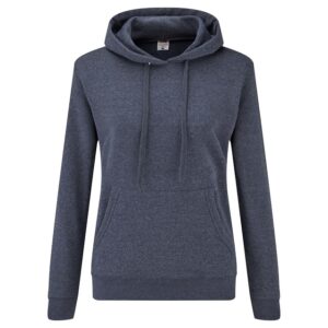 Lady-Fit Hooded Sweat 60/40 Heather Navy XL