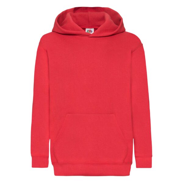 Kids Hooded Sweat 80/20 Red 9-11 (140)