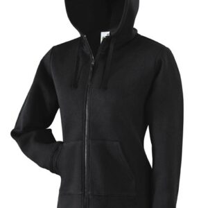 Lady Zip Thru Hooded Sweat Jacket 75/25 Black XS