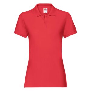 Lady Fit Premium Polo Red XL