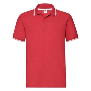 Tipped Polo Red/White XL