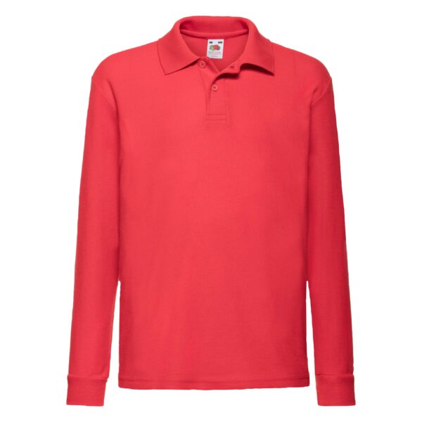 Kids L/S Polo Red 3-4 (104)
