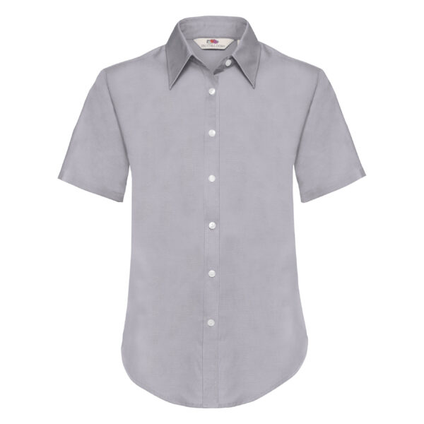 Ladies Oxford Short Sleeve Shirt Oxford Grey 3XL