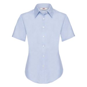 Ladies Oxford Short Sleeve Shirt Oxford Blue M