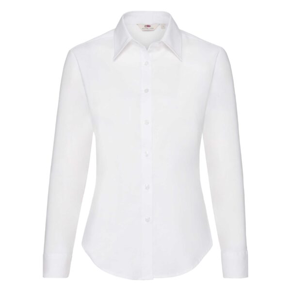 Ladies Oxford L/S Shirt White L