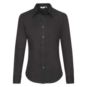 Ladies Oxford L/S Shirt Black 2XL