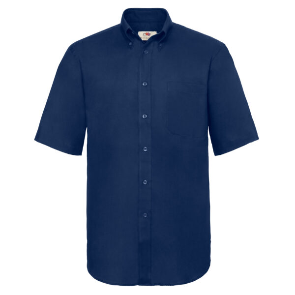 Men Oxford Short Sleeve Shirt Navy XL