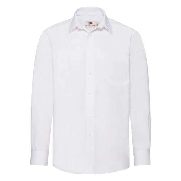 Men Poplin L/S Shirt White XL