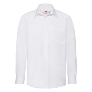 Men Poplin L/S Shirt White S