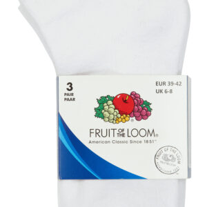 Fruit Quarter Socks 3-Pack White S