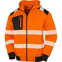 Safe-Guard Recycled Sweat Hoody Orange/Black L