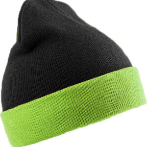 Recycled Compass Beanie Black/Lime