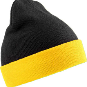 Recycled Compass Beanie Black/Yellow